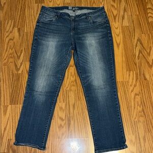 Kut From The Kloth Donna straight leg blue denim Jeans womens 16W midrise